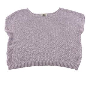 Jessica Simpson Women's Lavender Knit Short Sleeve Sweater Top size Medium